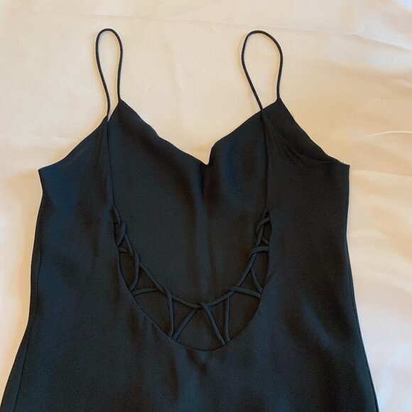 NIKI LAVIS Women's Spaghetti Strap Maxi Black Dress - Picture 5 of 5